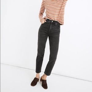 Madewell Petite Perfect Vintage Ankle Jean in Claybrook Wash Black 31 NWT